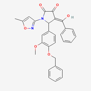 molecular formula C29H24N2O6 B14952787 5-[4-(benzyloxy)-3-methoxyphenyl]-3-hydroxy-1-(5-methyl-1,2-oxazol-3-yl)-4-(phenylcarbonyl)-1,5-dihydro-2H-pyrrol-2-one 