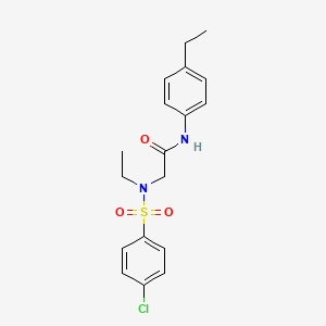 N~2~-[(4-chlorophenyl)sulfonyl]-N~2~-ethyl-N-(4-ethylphenyl)glycinamide