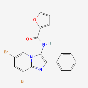 N-(6,8-dibromo-2-phenylimidazo[1,2-a]pyridin-3-yl)furan-2-carboxamide