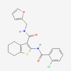 molecular formula C21H19ClN2O3S B14952816 2-{[(2-chlorophenyl)carbonyl]amino}-N-(furan-2-ylmethyl)-4,5,6,7-tetrahydro-1-benzothiophene-3-carboxamide 