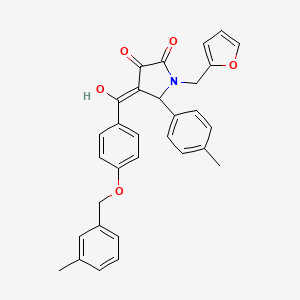 molecular formula C31H27NO5 B14952852 1-(furan-2-ylmethyl)-3-hydroxy-4-({4-[(3-methylbenzyl)oxy]phenyl}carbonyl)-5-(4-methylphenyl)-1,5-dihydro-2H-pyrrol-2-one 