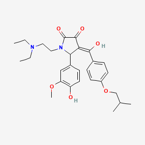 1-[2-(diethylamino)ethyl]-3-hydroxy-5-(4-hydroxy-3-methoxyphenyl)-4-{[4-(2-methylpropoxy)phenyl]carbonyl}-1,5-dihydro-2H-pyrrol-2-one