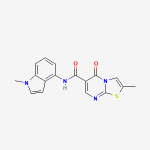 molecular formula C17H14N4O2S B14952880 2-methyl-N-(1-methyl-1H-indol-4-yl)-5-oxo-5H-[1,3]thiazolo[3,2-a]pyrimidine-6-carboxamide 