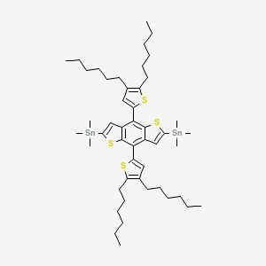 molecular formula C48H74S4Sn2 B1495289 (4,8-Bis(4,5-dihexylthiophen-2-yl)benzo[1,2-b:4,5-b']dithiophene-2,6-diyl)bis(trimethylstannane) 