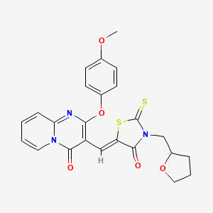 molecular formula C24H21N3O5S2 B14952896 2-(4-methoxyphenoxy)-3-{(Z)-[4-oxo-3-(tetrahydrofuran-2-ylmethyl)-2-thioxo-1,3-thiazolidin-5-ylidene]methyl}-4H-pyrido[1,2-a]pyrimidin-4-one 