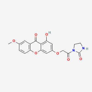 1-{[(1-hydroxy-7-methoxy-9-oxo-9H-xanthen-3-yl)oxy]acetyl}imidazolidin-2-one