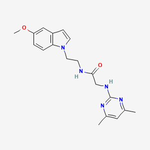 2-[(4,6-dimethyl-2-pyrimidinyl)amino]-N-[2-(5-methoxy-1H-indol-1-yl)ethyl]acetamide