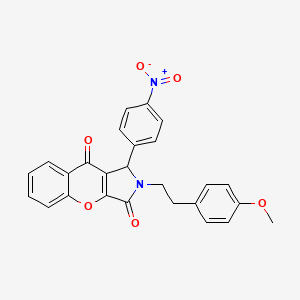 molecular formula C26H20N2O6 B14952966 2-[2-(4-Methoxyphenyl)ethyl]-1-(4-nitrophenyl)-1,2-dihydrochromeno[2,3-c]pyrrole-3,9-dione 