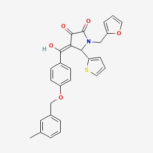 1-(furan-2-ylmethyl)-3-hydroxy-4-({4-[(3-methylbenzyl)oxy]phenyl}carbonyl)-5-(thiophen-2-yl)-1,5-dihydro-2H-pyrrol-2-one