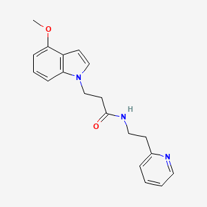 3-(4-methoxy-1H-indol-1-yl)-N-[2-(2-pyridyl)ethyl]propanamide