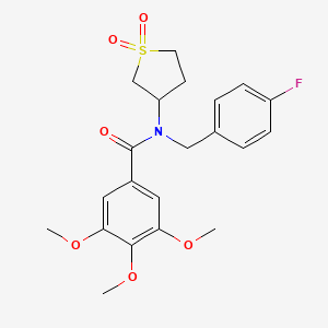 molecular formula C21H24FNO6S B14953022 N-(1,1-dioxidotetrahydrothiophen-3-yl)-N-(4-fluorobenzyl)-3,4,5-trimethoxybenzamide 