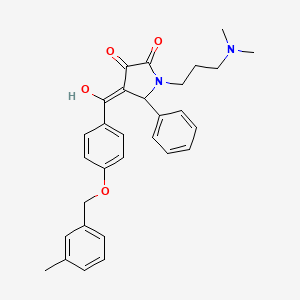 1-[3-(dimethylamino)propyl]-3-hydroxy-4-({4-[(3-methylbenzyl)oxy]phenyl}carbonyl)-5-phenyl-1,5-dihydro-2H-pyrrol-2-one