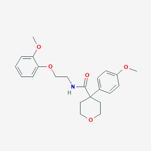 N-[2-(2-methoxyphenoxy)ethyl]-4-(4-methoxyphenyl)tetrahydro-2H-pyran-4-carboxamide