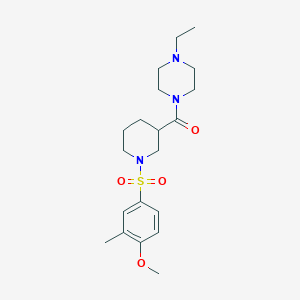 molecular formula C20H31N3O4S B14953038 (4-Ethylpiperazin-1-yl){1-[(4-methoxy-3-methylphenyl)sulfonyl]piperidin-3-yl}methanone 