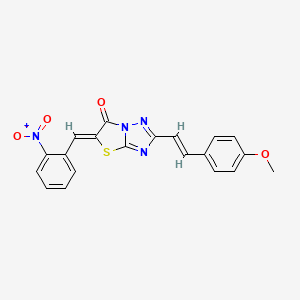 (5Z)-2-[(E)-2-(4-methoxyphenyl)ethenyl]-5-(2-nitrobenzylidene)[1,3]thiazolo[3,2-b][1,2,4]triazol-6(5H)-one