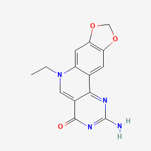 molecular formula C14H12N4O3 B14953055 6-Ethyl-2-imino-2,6-dihydro[1,3]dioxolo[4,5-g]pyrimido[5,4-c]quinolin-4-ol 