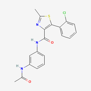 molecular formula C19H16ClN3O2S B14953063 N-[3-(acetylamino)phenyl]-5-(2-chlorophenyl)-2-methyl-1,3-thiazole-4-carboxamide 