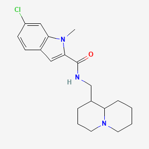 6-chloro-1-methyl-N-(octahydro-2H-quinolizin-1-ylmethyl)-1H-indole-2-carboxamide