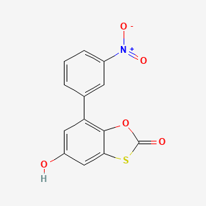 molecular formula C13H7NO5S B14953090 5-Hydroxy-7-(3-nitrophenyl)-1,3-benzoxathiol-2-one 