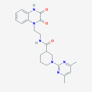 molecular formula C22H26N6O3 B14953106 1-(4,6-dimethylpyrimidin-2-yl)-N-[2-(2,3-dioxo-3,4-dihydroquinoxalin-1(2H)-yl)ethyl]piperidine-3-carboxamide 