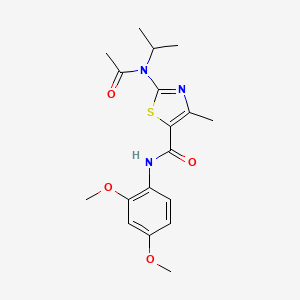 2-[acetyl(isopropyl)amino]-N-(2,4-dimethoxyphenyl)-4-methyl-1,3-thiazole-5-carboxamide