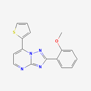 molecular formula C16H12N4OS B14953144 2-(2-Methoxyphenyl)-7-(2-thienyl)[1,2,4]triazolo[1,5-a]pyrimidine 