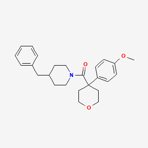 molecular formula C25H31NO3 B14953154 (4-benzylpiperidino)[4-(4-methoxyphenyl)tetrahydro-2H-pyran-4-yl]methanone 