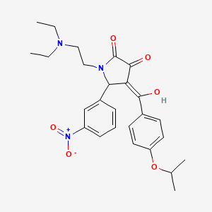 1-[2-(diethylamino)ethyl]-3-hydroxy-5-(3-nitrophenyl)-4-{[4-(propan-2-yloxy)phenyl]carbonyl}-1,5-dihydro-2H-pyrrol-2-one