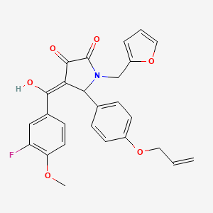 4-[(3-fluoro-4-methoxyphenyl)carbonyl]-1-(furan-2-ylmethyl)-3-hydroxy-5-[4-(prop-2-en-1-yloxy)phenyl]-1,5-dihydro-2H-pyrrol-2-one