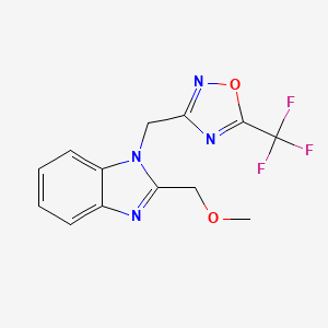 molecular formula C13H11F3N4O2 B14953237 2-(methoxymethyl)-1-{[5-(trifluoromethyl)-1,2,4-oxadiazol-3-yl]methyl}-1H-benzimidazole 