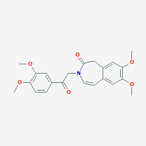 molecular formula C22H23NO6 B14953241 3-[2-(3,4-dimethoxyphenyl)-2-oxoethyl]-7,8-dimethoxy-1,3-dihydro-2H-3-benzazepin-2-one 