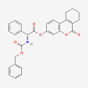 6-oxo-7,8,9,10-tetrahydro-6H-benzo[c]chromen-3-yl (2R)-{[(benzyloxy)carbonyl]amino}(phenyl)ethanoate