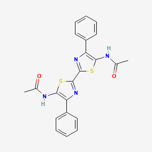 molecular formula C22H18N4O2S2 B14953252 N-[2-(5-acetamido-4-phenyl-1,3-thiazol-2-yl)-4-phenyl-1,3-thiazol-5-yl]acetamide 