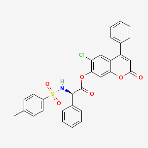 6-chloro-2-oxo-4-phenyl-2H-chromen-7-yl (2R)-{[(4-methylphenyl)sulfonyl]amino}(phenyl)ethanoate