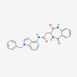 molecular formula C26H22N4O3 B14953268 N-(1-benzyl-1H-indol-4-yl)-2-(2,5-dioxo-2,3,4,5-tetrahydro-1H-1,4-benzodiazepin-3-yl)acetamide 