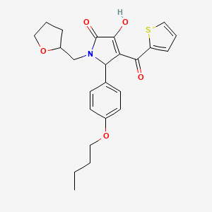 5-(4-butoxyphenyl)-3-hydroxy-1-(tetrahydrofuran-2-ylmethyl)-4-(thiophen-2-ylcarbonyl)-1,5-dihydro-2H-pyrrol-2-one