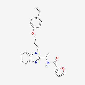 N-(1-{1-[3-(4-ethylphenoxy)propyl]-1H-benzimidazol-2-yl}ethyl)furan-2-carboxamide