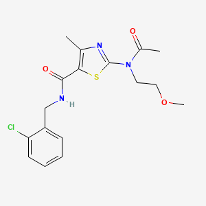 2-[acetyl(2-methoxyethyl)amino]-N-(2-chlorobenzyl)-4-methyl-1,3-thiazole-5-carboxamide