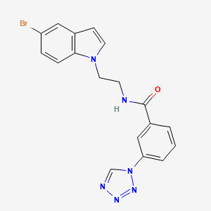 N-[2-(5-bromo-1H-indol-1-yl)ethyl]-3-(1H-1,2,3,4-tetraazol-1-yl)benzamide