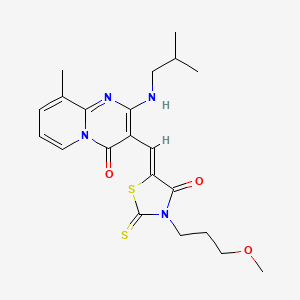 3-{(Z)-[3-(3-methoxypropyl)-4-oxo-2-thioxo-1,3-thiazolidin-5-ylidene]methyl}-9-methyl-2-[(2-methylpropyl)amino]-4H-pyrido[1,2-a]pyrimidin-4-one