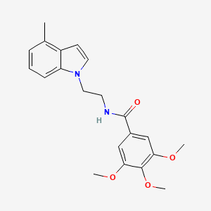 3,4,5-trimethoxy-N-[2-(4-methyl-1H-indol-1-yl)ethyl]benzamide