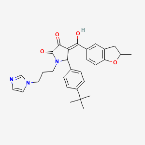 5-(4-tert-butylphenyl)-3-hydroxy-1-[3-(1H-imidazol-1-yl)propyl]-4-[(2-methyl-2,3-dihydro-1-benzofuran-5-yl)carbonyl]-1,5-dihydro-2H-pyrrol-2-one