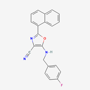 5-[(4-Fluorobenzyl)amino]-2-(naphthalen-1-yl)-1,3-oxazole-4-carbonitrile