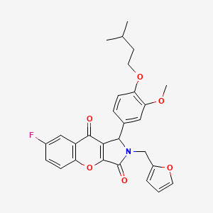 7-Fluoro-2-(furan-2-ylmethyl)-1-[3-methoxy-4-(3-methylbutoxy)phenyl]-1,2-dihydrochromeno[2,3-c]pyrrole-3,9-dione