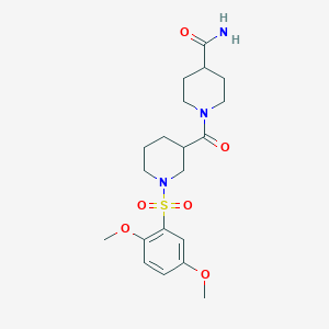 molecular formula C20H29N3O6S B14953377 1-[1-(2,5-Dimethoxy-benzenesulfonyl)-piperidine-3-carbonyl]-piperidine-4-carboxylic acid amide 