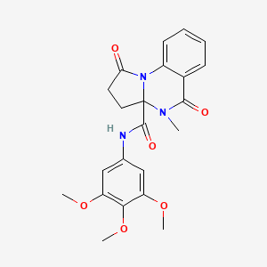 4-methyl-1,5-dioxo-N-(3,4,5-trimethoxyphenyl)-2,3,4,5-tetrahydropyrrolo[1,2-a]quinazoline-3a(1H)-carboxamide