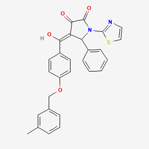 3-hydroxy-4-({4-[(3-methylbenzyl)oxy]phenyl}carbonyl)-5-phenyl-1-(1,3-thiazol-2-yl)-1,5-dihydro-2H-pyrrol-2-one