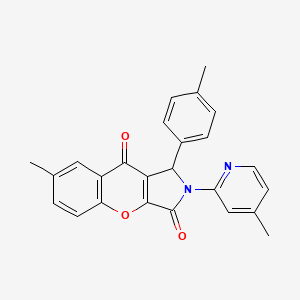 7-Methyl-1-(4-methylphenyl)-2-(4-methylpyridin-2-yl)-1,2-dihydrochromeno[2,3-c]pyrrole-3,9-dione