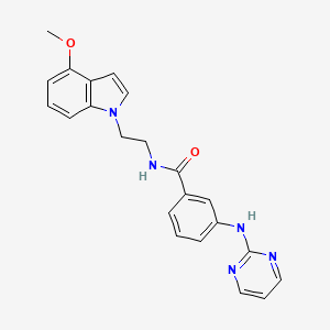 molecular formula C22H21N5O2 B14953395 N-[2-(4-methoxy-1H-indol-1-yl)ethyl]-3-(2-pyrimidinylamino)benzamide 