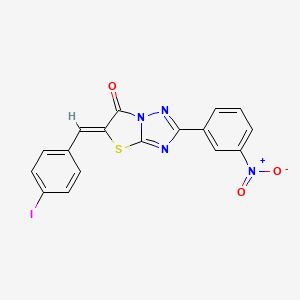 (5Z)-5-(4-iodobenzylidene)-2-(3-nitrophenyl)[1,3]thiazolo[3,2-b][1,2,4]triazol-6(5H)-one